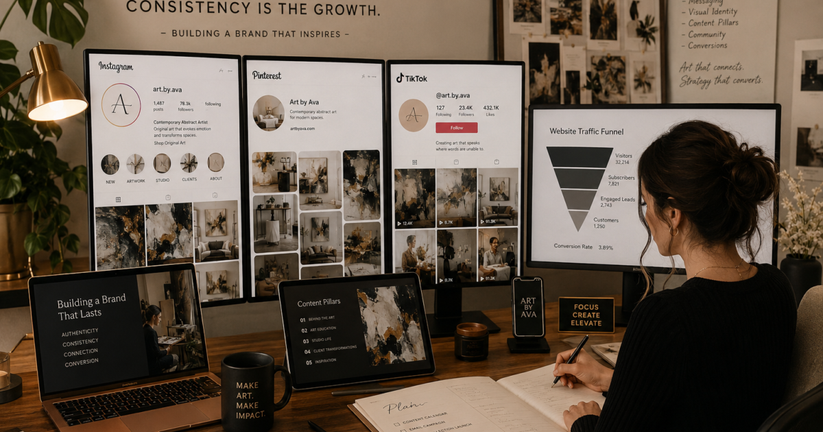 Social Media Marketing for Artists: How to Drive Traffic to Your Art Website and Turn Followers Into Collectors